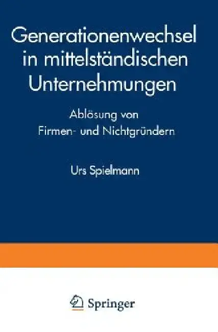 Cover of Generationenwechsel in Mittelständischen Unternehmungen