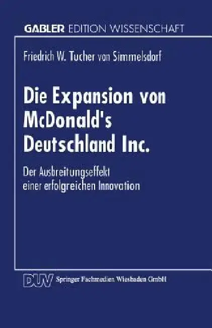 Cover of Die Expansion Von McDonald's Deutschland Inc.