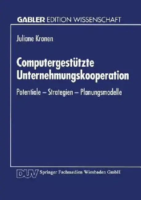 Cover of Computergestützte Unternehmungskooperation