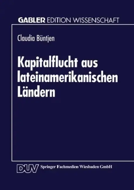 Cover of Kapitalflucht Aus Lateinamerikanischen Ländern