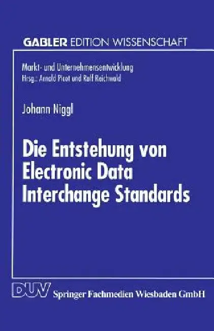 Cover of Die Entstehung Von Electronic Data Interchange Standards