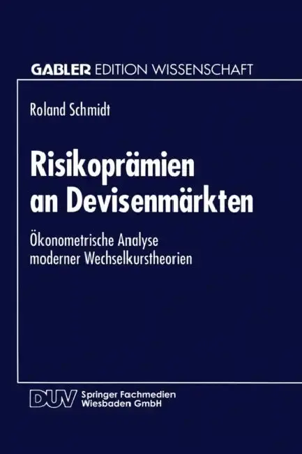 Cover of Risikoprämien an Devisenmärkten
