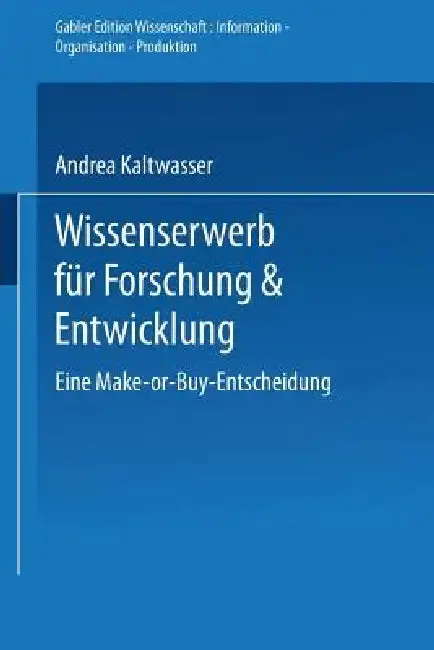 Cover of Wissenserwerb Für Forschung & Entwicklung