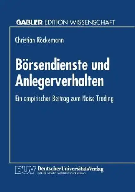 Cover of Börsendienste Und Anlegerverhalten
