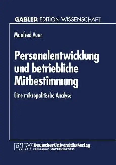 Cover of Personalentwicklung Und Betriebliche Mitbestimmung