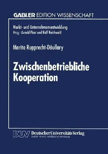 Cover of Zwischenbetriebliche Kooperation