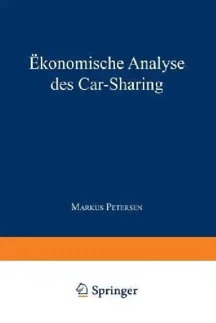 Cover of Ökonomische Analyse Des Car-Sharing