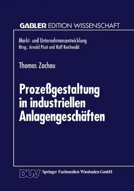 Cover of Prozeßgestaltung in Industriellen Anlagengeschäften