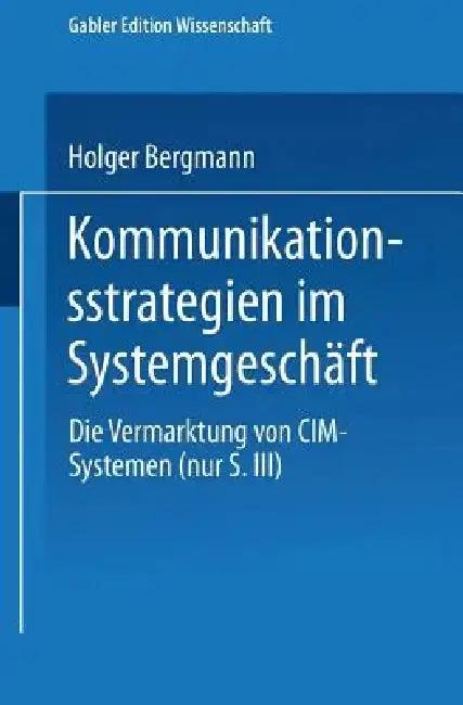 Cover of Kommunikationsstrategien Im Systemgeschäft