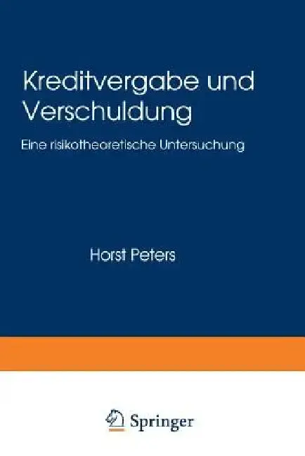 Cover of Kreditvergabe Und Verschuldung