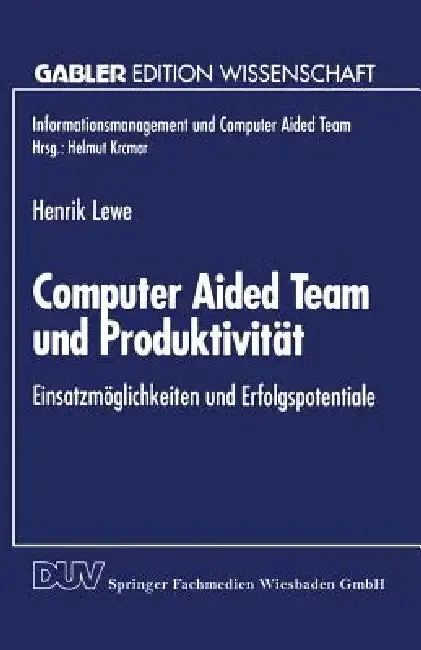 Cover of Computer Aided Team Und Produktivität