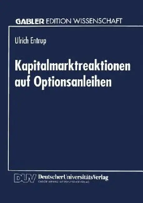 Cover of Kapitalmarktreaktionen Auf Optionsanleihen