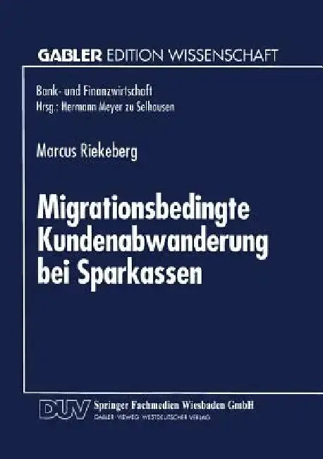 Cover of Migrationsbedingte Kundenabwanderung Bei Sparkassen