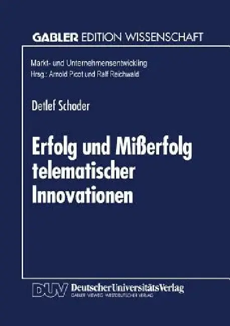 Cover of Erfolg Und Mißerfolg Telematischer Innovationen