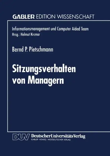 Cover of Sitzungsverhalten Von Managern