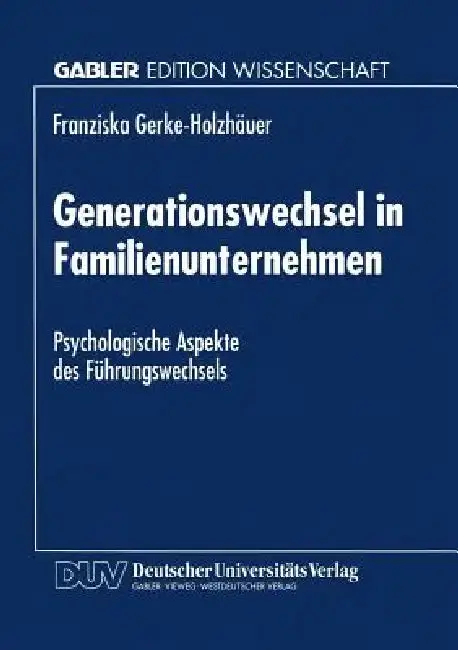Cover of Generationswechsel in Familienunternehmen