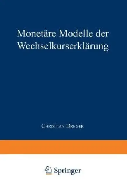 Cover of Monetäre Modelle Der Wechselkurserklärung