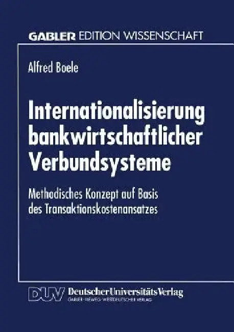Cover of Internationalisierung Bankwirtschaftlicher Verbundsysteme