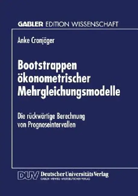 Cover of Bootstrappen Ökonometrischer Mehrgleichungsmodelle