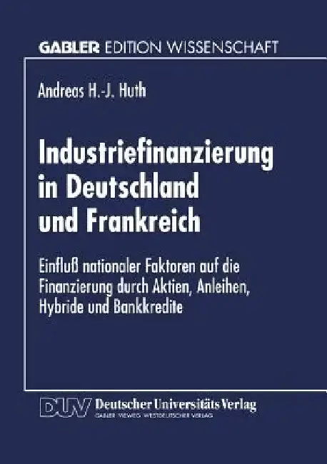 Cover of Industriefinanzierung in Deutschland Und Frankreich