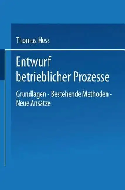 Cover of Entwurf Betrieblicher Prozesse