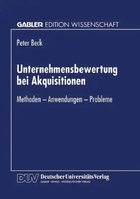 Cover of Unternehmensbewertung Bei Akquisitionen