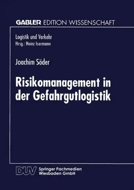Cover of Risikomanagement in Der Gefahrgutlogistik