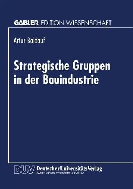 Cover of Strategische Gruppen in Der Bauindustrie