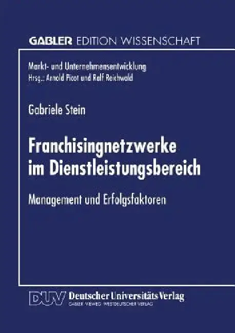 Cover of Franchisingnetzwerke Im Dienstleistungsbereich