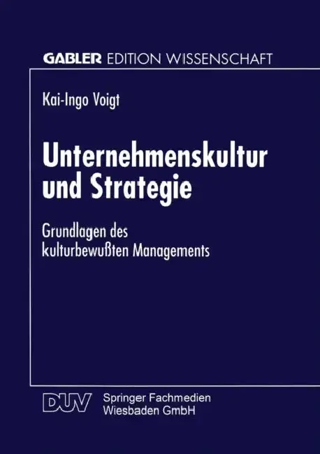 Cover of Unternehmenskultur Und Strategie
