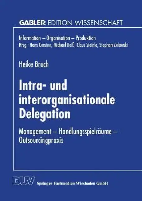 Cover of Intra- Und Interorganisationale Delegation