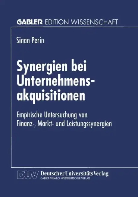 Cover of Synergien Bei Unternehmensakquisitionen