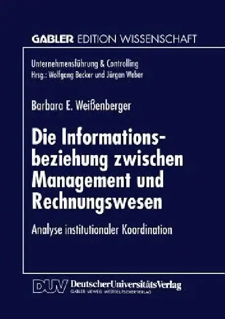 Cover of Die Informationsbeziehung Zwischen Management Und Rechnungswesen
