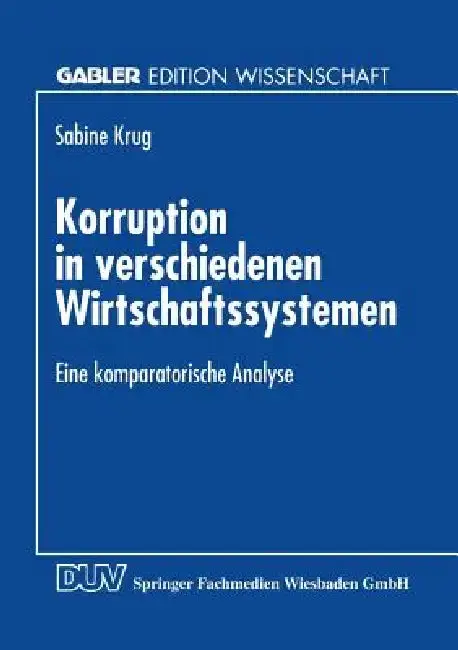 Cover of Korruption in Verschiedenen Wirtschaftssystemen