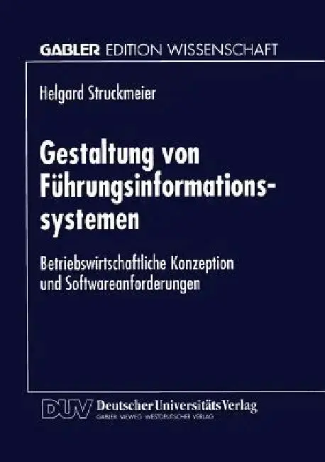 Cover of Gestaltung Von Führungsinformationssystemen