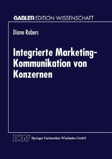 Cover of Integrierte Marketing-Kommunikation Von Konzernen