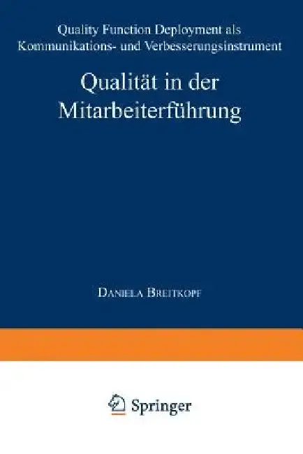 Cover of Qualität in Der Mitarbeiterführung