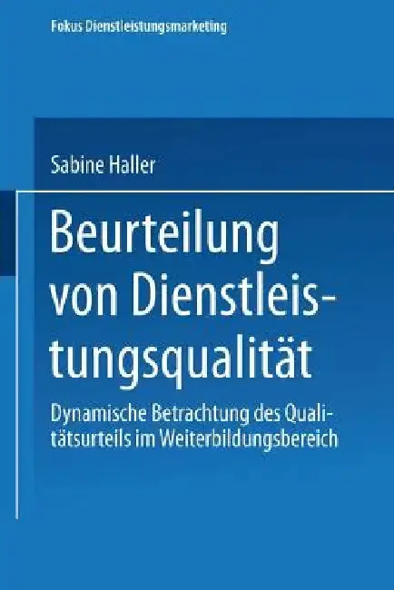 Cover of Beurteilung Von Dienstleistungsqualität
