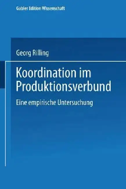Cover of Koordination Im Produktionsverbund