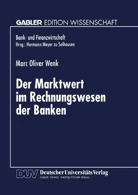 Cover of Der Marktwert Im Rechnungswesen Der Banken