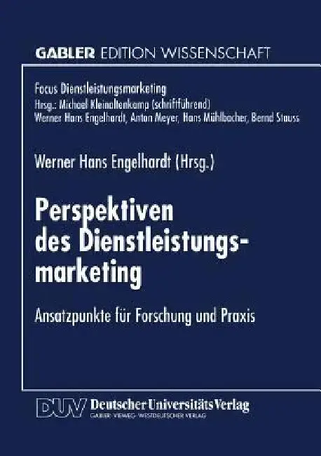 Cover of Perspektiven Des Dienstleistungsmarketing