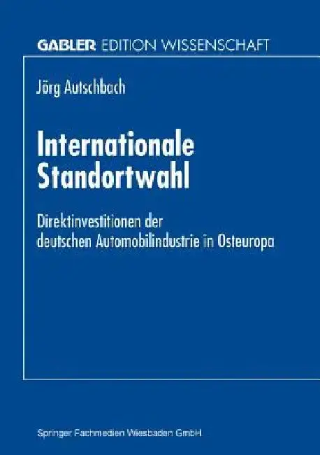 Cover of Internationale Standortwahl