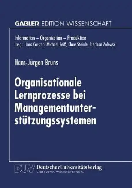 Cover of Organisationale Lernprozesse Bei Managementunterstützungssystemen