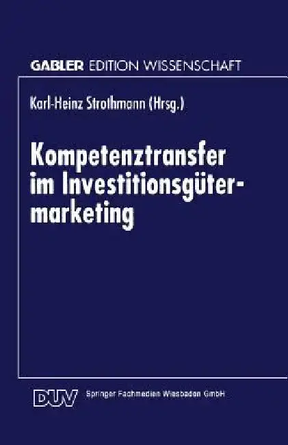 Cover of Kompetenztransfer Im Investitionsgütermarketing