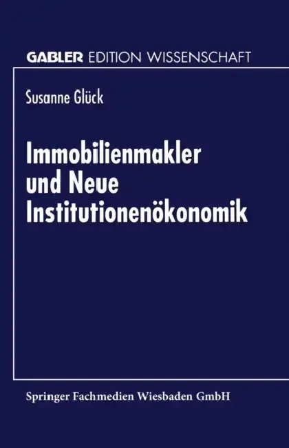 Cover of Immobilienmakler Und Neue Institutionenökonomik
