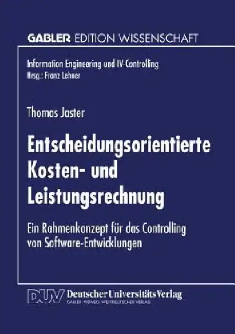 Cover of Entscheidungsorientierte Kosten- Und Leistungsrechnung