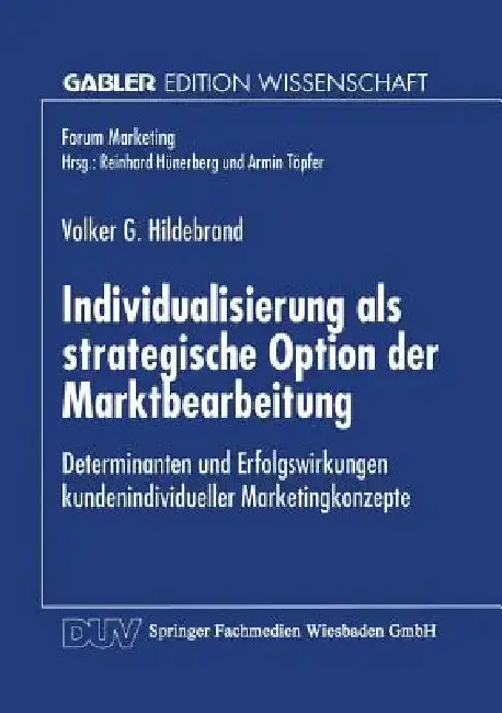 Cover of Individualisierung ALS Strategische Option Der Marktbearbeitung