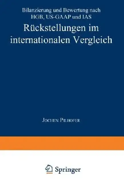 Cover of Rückstellungen Im Internationalen Vergleich