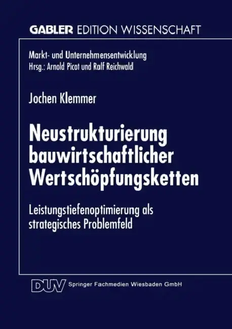 Cover of Neustrukturierung Bauwirtschaftlicher Wertschöpfungsketten