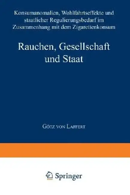Cover of Rauchen, Gesellschaft Und Staat